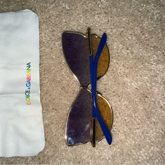 Dolce & Gabbana Gradient Blue Gold Sunglasses Dolce & Gabbana DG 4172 2705 8F Square Blue & Gold Gradient  main image 4